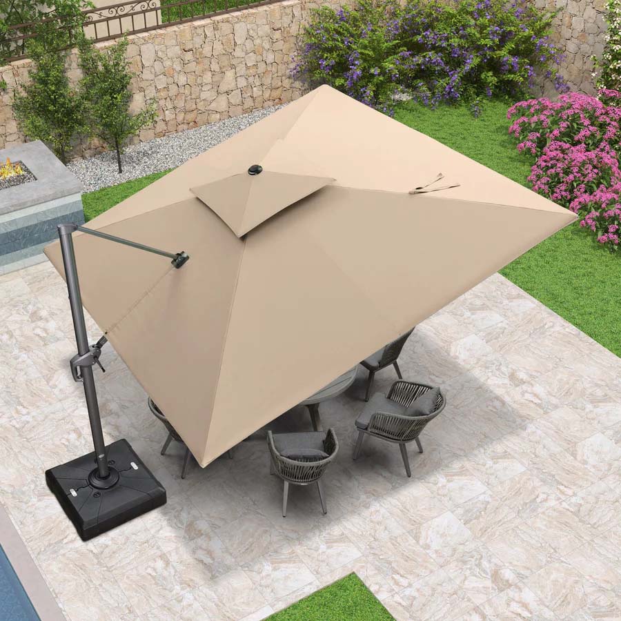 PURPLE LEAF Zweefparasol, Luxe Parasol voor Terras en Tuin met UV-bescherming