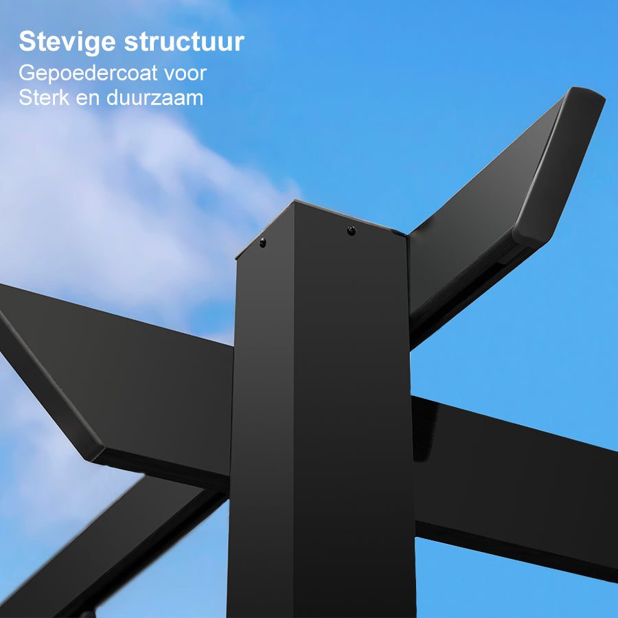 PURPLE LEAF Intrekbare aluminium buitenpergola met zonnescherm luifel, patio, achtertuin schuilplaats, metalen barbecue paviljoen-PRG