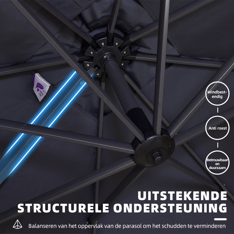 PURPLE LEAF 250x250 / 270x270 / 300x300 / 270 x 330 cm Terrasparasol Outdoor Tuin parasol