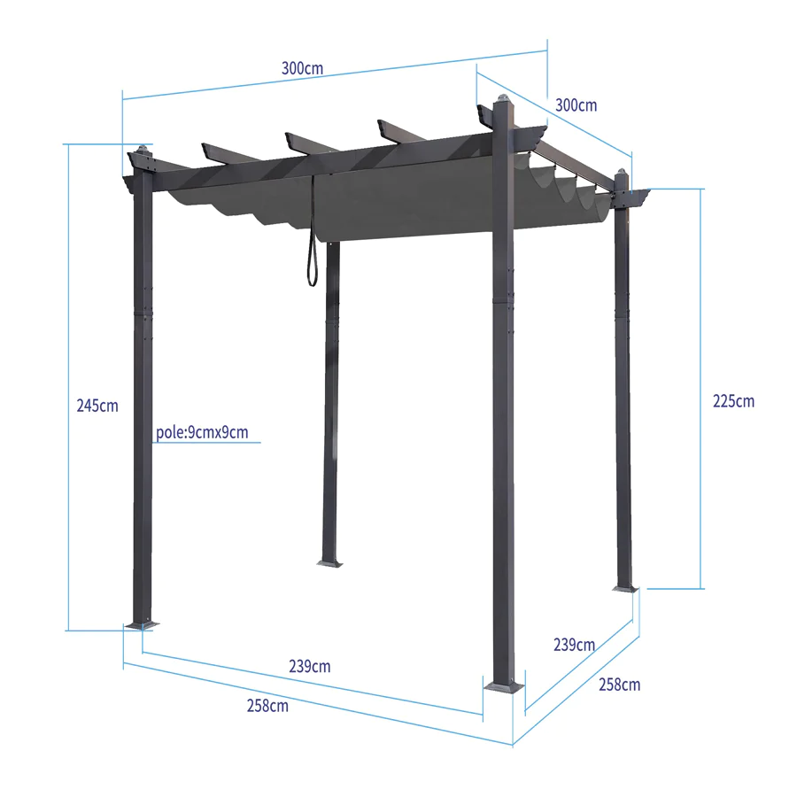 PURPLE LEAF pergola met overkapping voor de tuin
