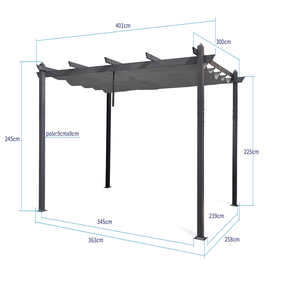 PURPLE LEAF pergola met overkapping voor de tuin