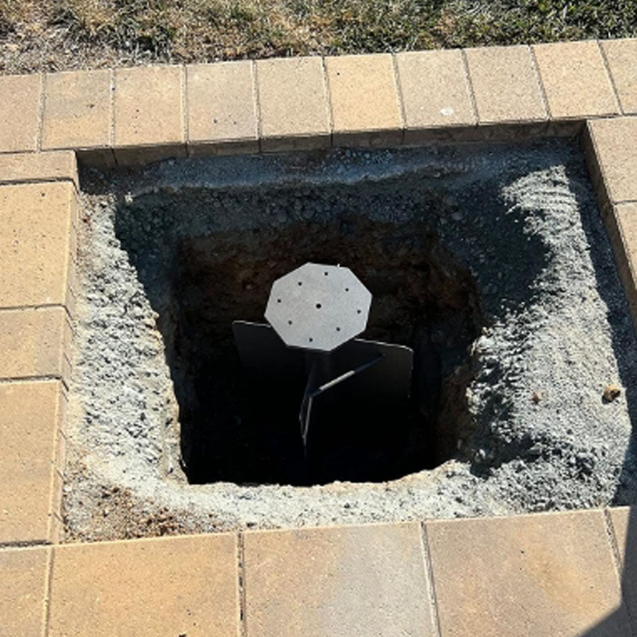 PURPLE LEAF ZYBASE-7 Parasolvoet In Ground voor alle maten