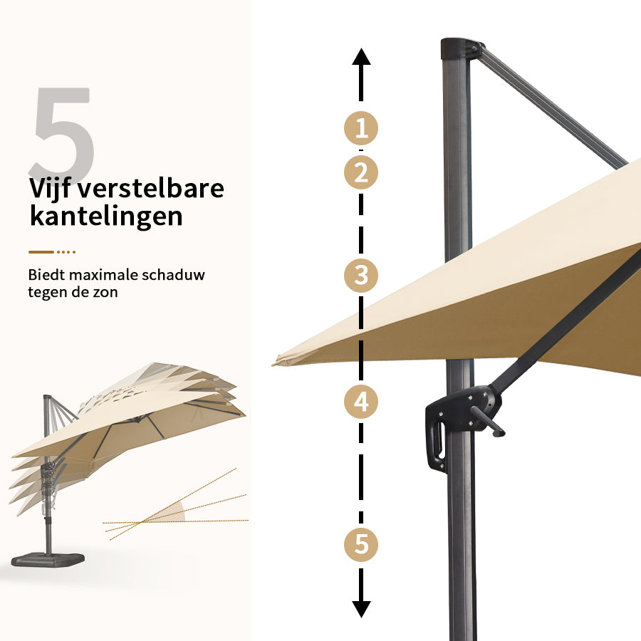 PURPLE LEAF 250x250 / 270x270 / 300x300 / 270 x 330 cm Terrasparasol Outdoor Tuin parasol