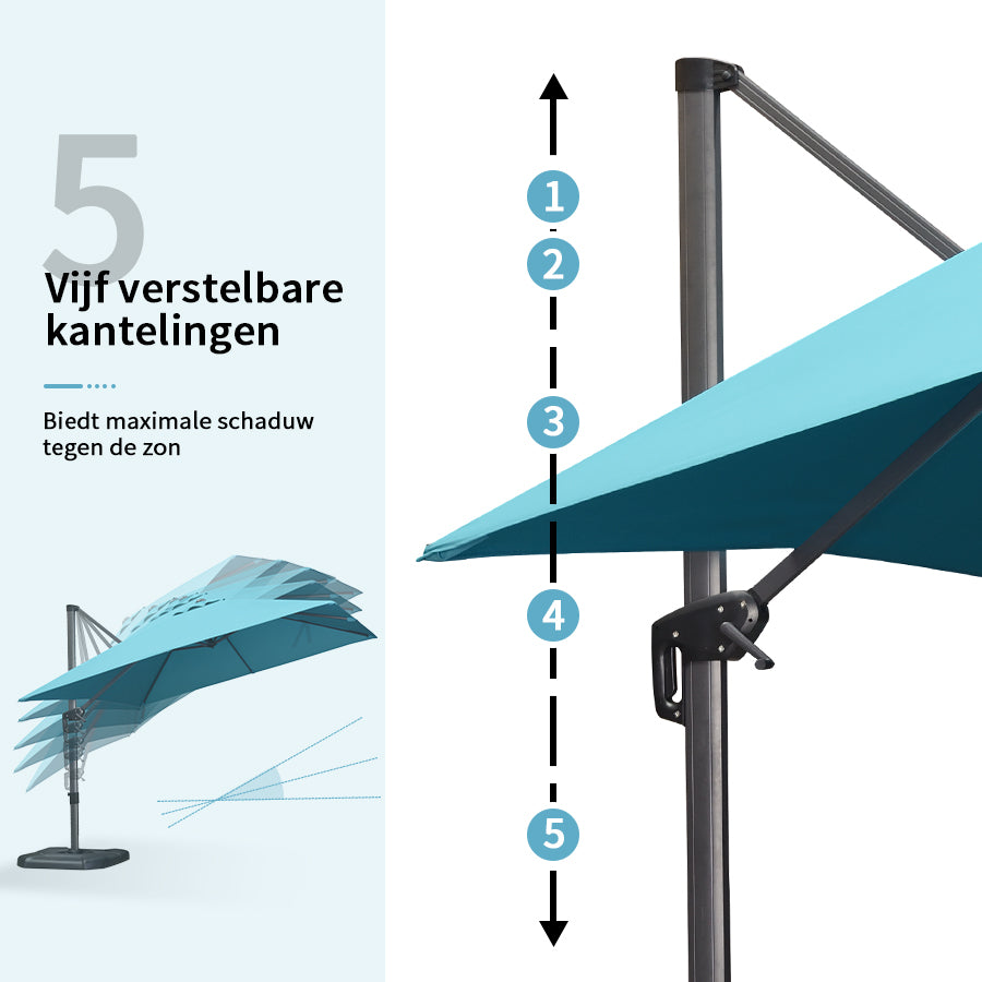 PURPLE LEAF 250x250 / 270x270 / 300x300 / 270 x 330 cm Terrasparasol Outdoor Tuin parasol