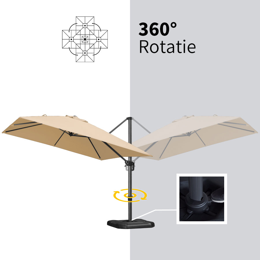 PURPLE LEAF 250x250 / 270x270 / 300x300 / 270 x 330 cm Terrasparasol Outdoor Tuin parasol