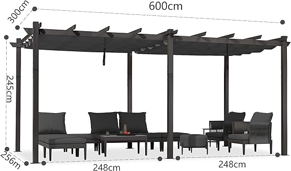 PURPLE LEAF pergola met overkapping voor de tuin