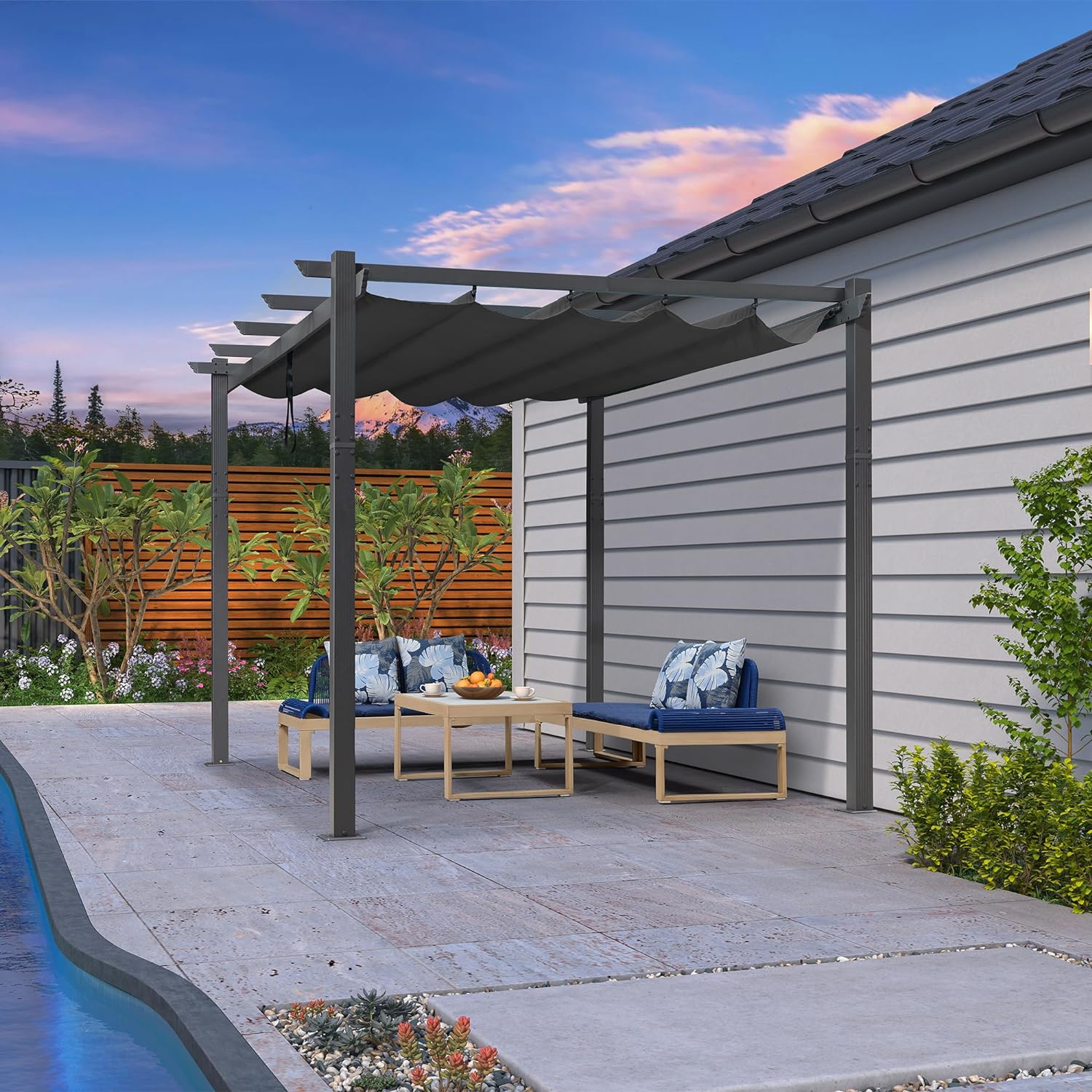 PURPLE LEAF pergola met overkapping voor de tuin