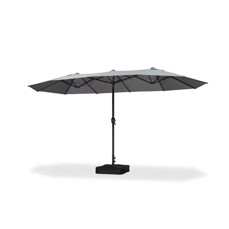 PURPLE LEAF Parasol met 3 Kappen en Voet voor Tuin en Terras