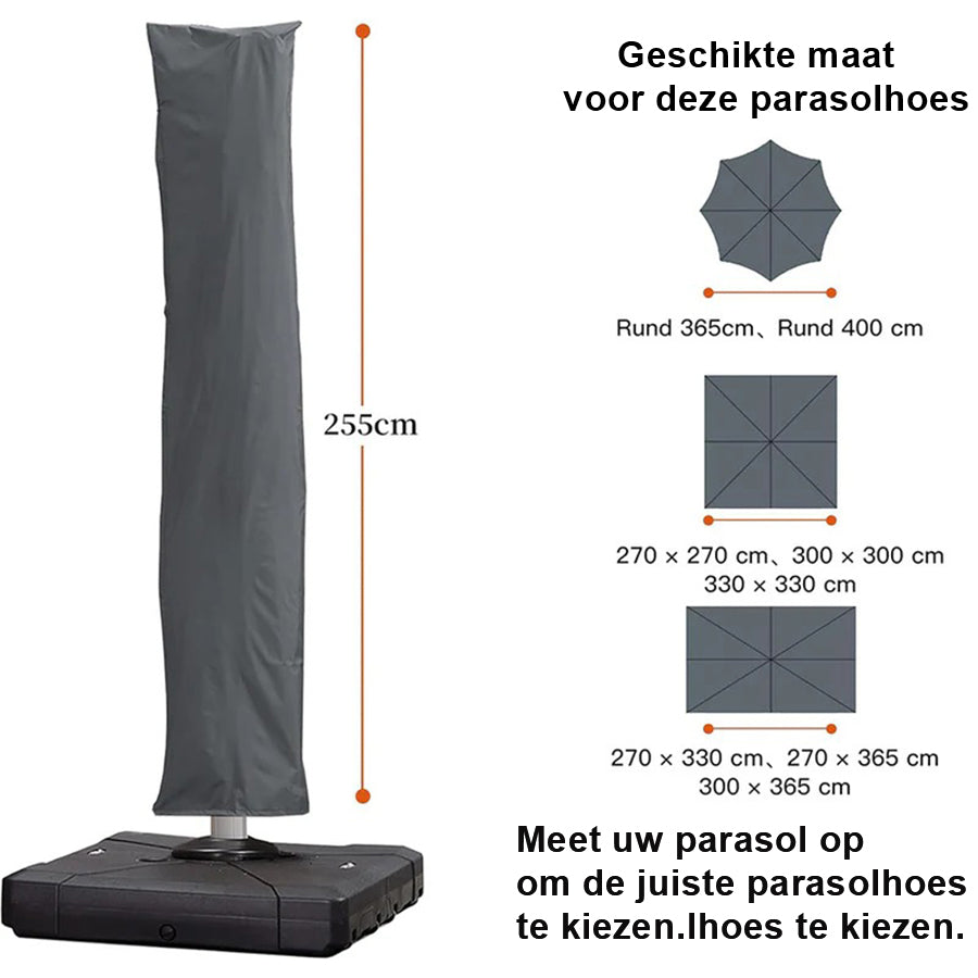 PURPLE LEAF Parasolhoes voor Zweefparasol met Ritssluiting – Beschermhoes voor Buiten