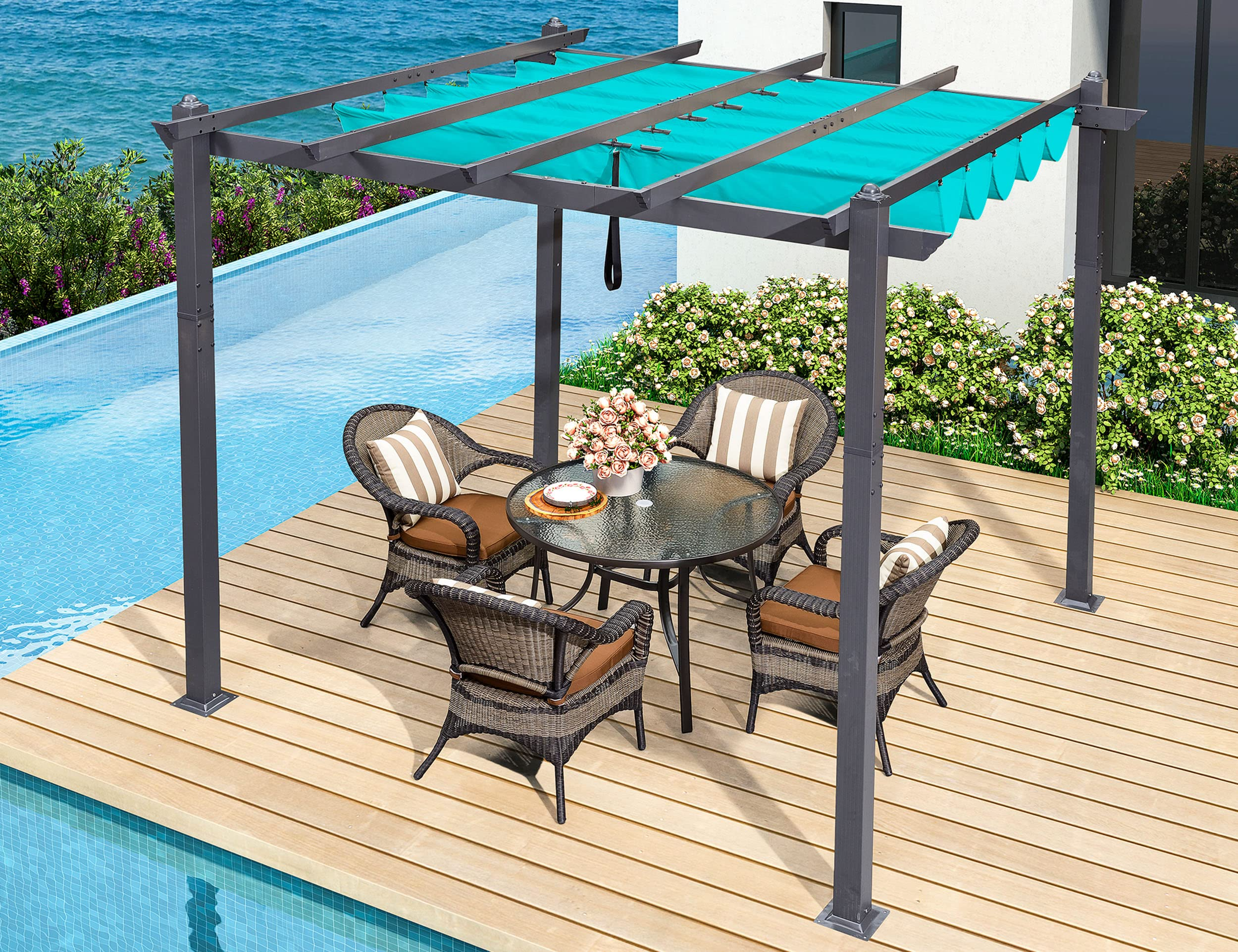 PURPLE LEAF pergola met overkapping voor de tuin