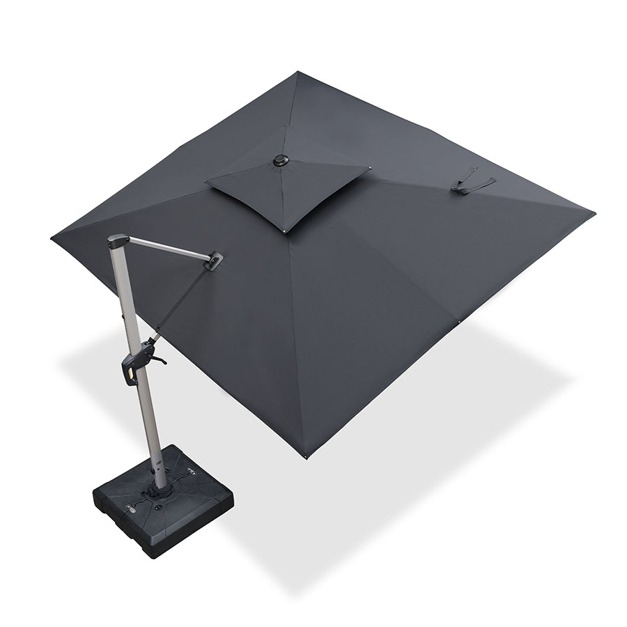 PURPLE LEAF Dubbel Top 270 x 330 / 270 x 365 / 300 x 365 / 300 x 400 cm Rechthoekige Outdoor Parasol