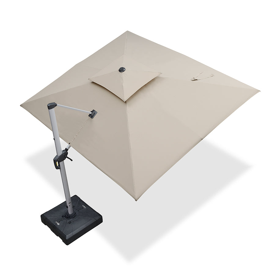 PURPLE LEAF Dubbel Top 270 x 330 / 270 x 365 / 300 x 365 / 300 x 400 cm Rechthoekige Outdoor Parasol