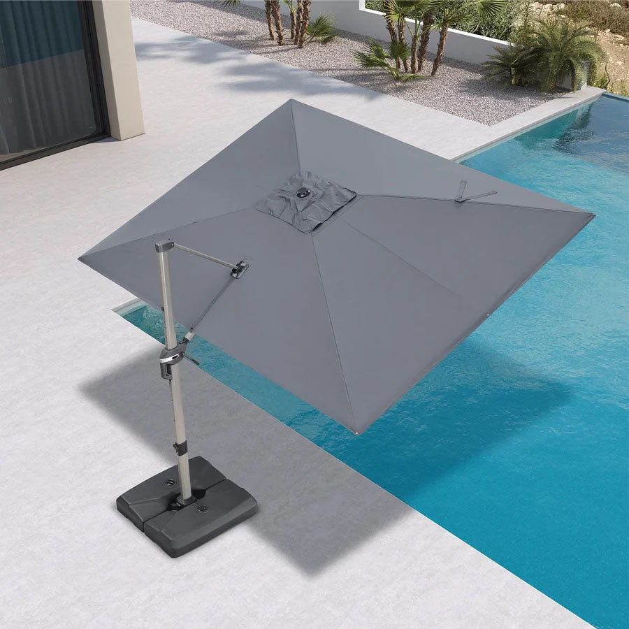 PURPLE LEAF Deluxe - Aluminium Rechthoekige Parasol voor Buiten, Stijlvol, Windbestendig en Verstelbaar