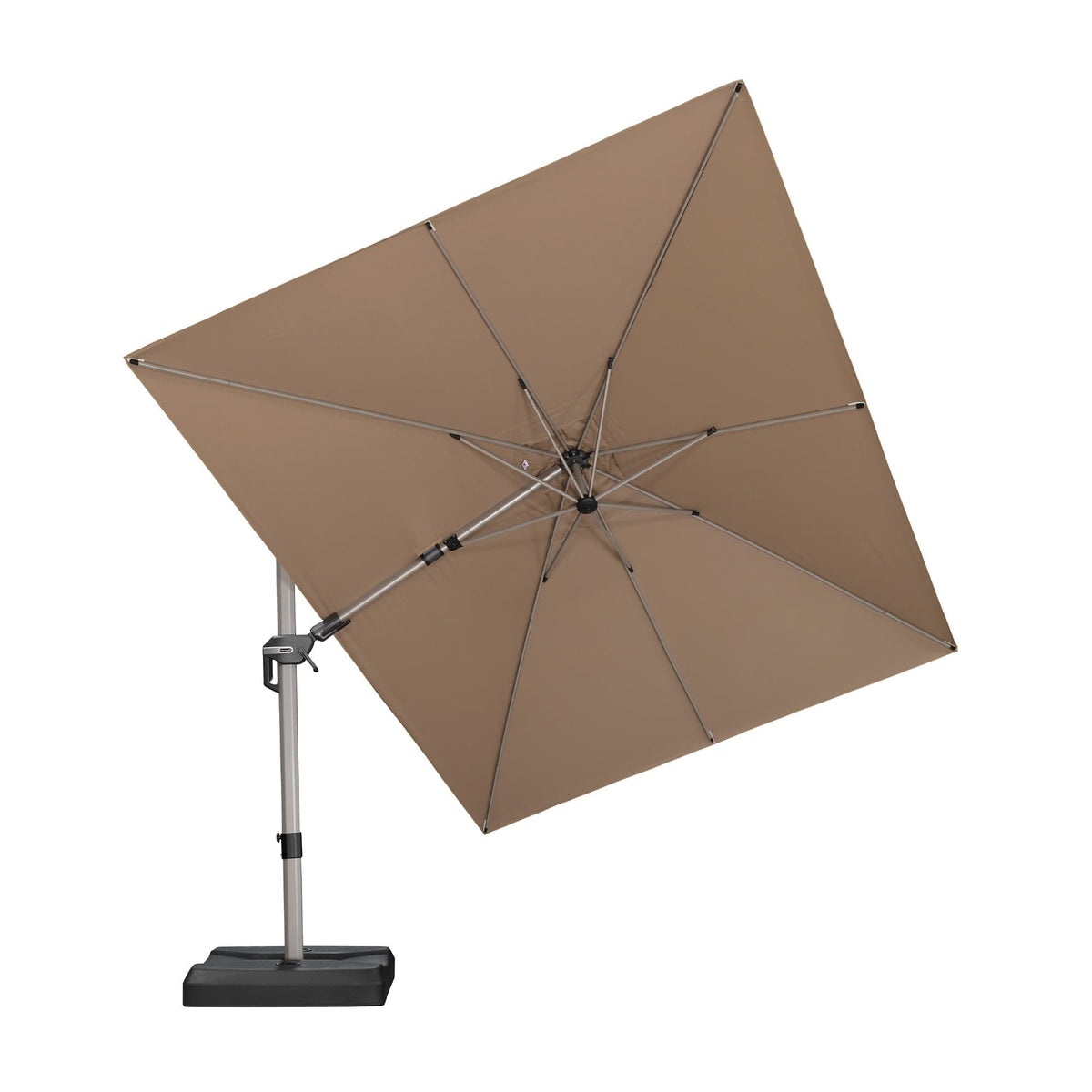 PURPLE LEAF Deluxe Zweefparasol, Links en Rechts Kantelbaar, Draaibare Parasol voor Terras en Tuin