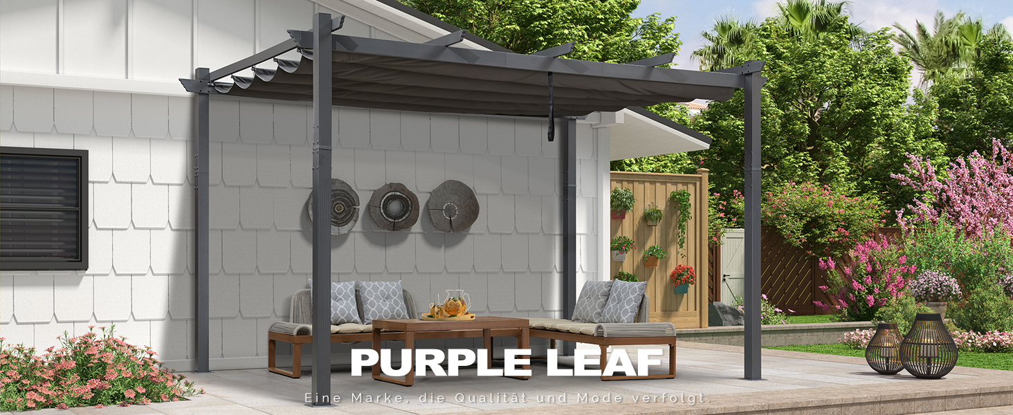 PURPLE LEAF pergola met overkapping voor de tuin