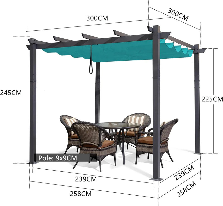 PURPLE LEAF pergola met overkapping voor de tuin