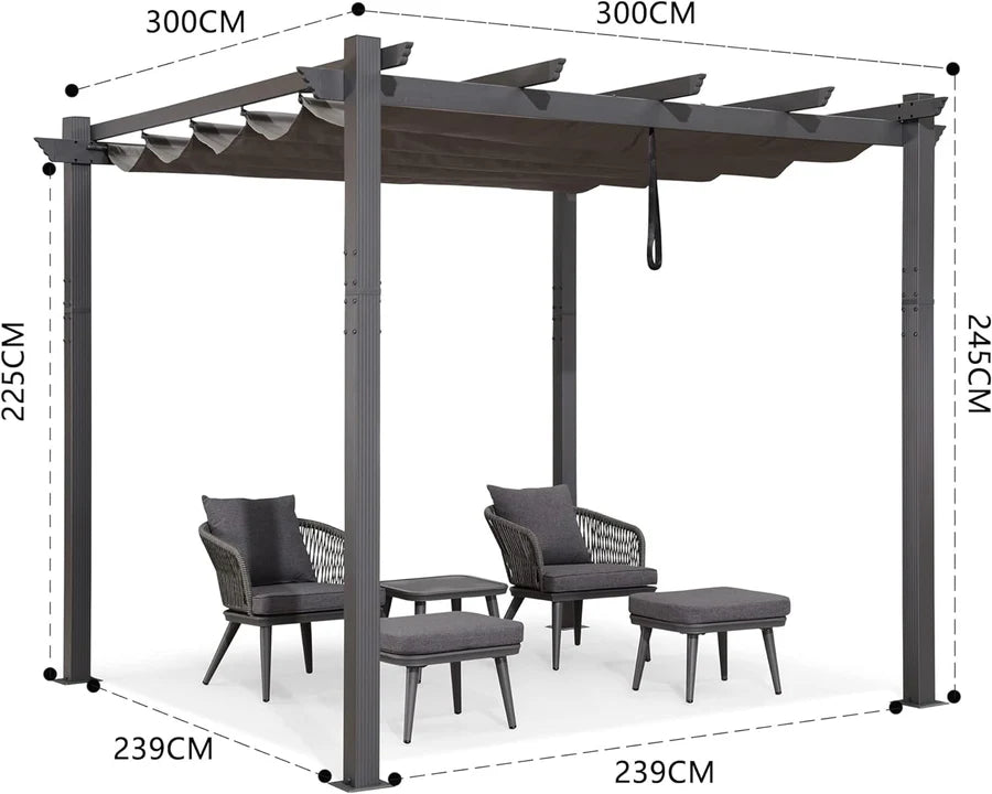 PURPLE LEAF pergola met overkapping voor de tuin