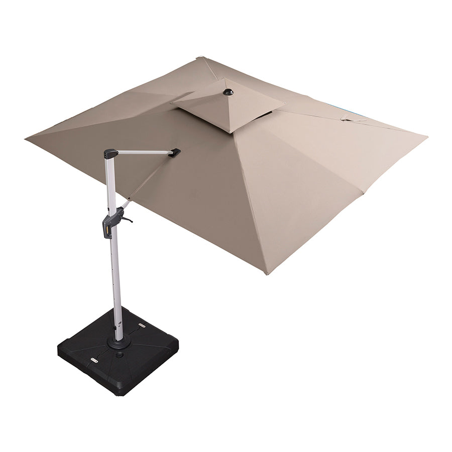 PURPLE LEAF Dubbel Top 270 x 330 / 270 x 365 / 300 x 365 / 300 x 400 cm Rechthoekige Outdoor Parasol