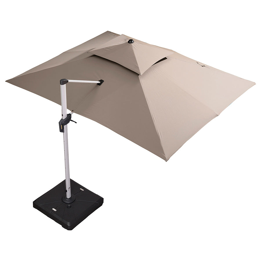 PURPLE LEAF Dubbel Top 270 x 330 / 270 x 365 / 300 x 365 / 300 x 400 cm Rechthoekige Outdoor Parasol