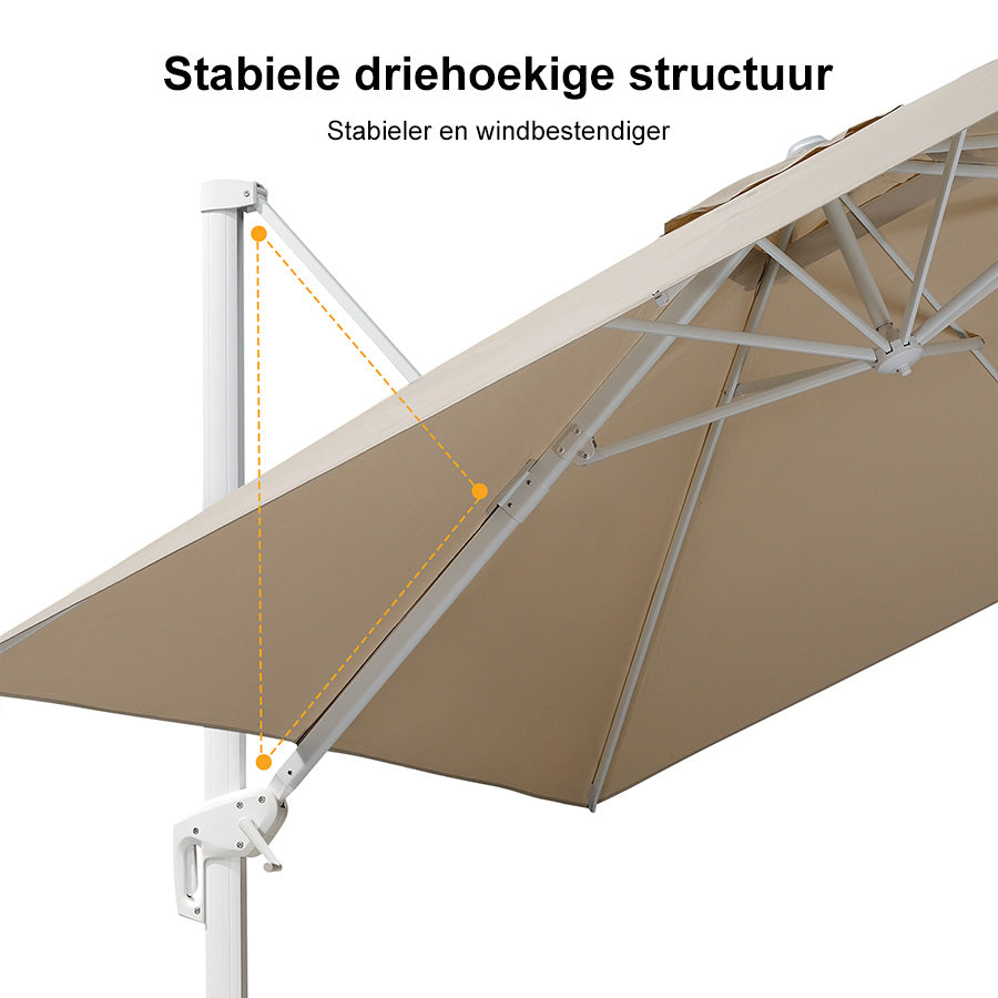 PURPLE LEAF Witte Outdoor Terrasparasol Betaalbare grote Terrasparasol