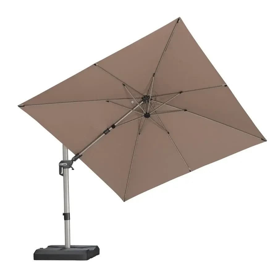 PURPLE LEAF Deluxe Zweefparasol, Links en Rechts Kantelbaar, Draaibare Parasol voor Terras en Tuin