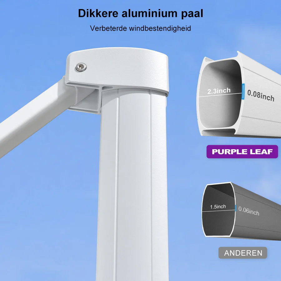 PURPLE LEAF Witte Outdoor Terrasparasol Betaalbare grote Terrasparasol
