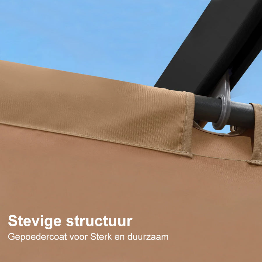 PURPLE LEAF Wit Pergola Dubbel Top Frame Waterdicht Stabiel Wintervast Intrekbare Luifel Pergola Aluminium-PG