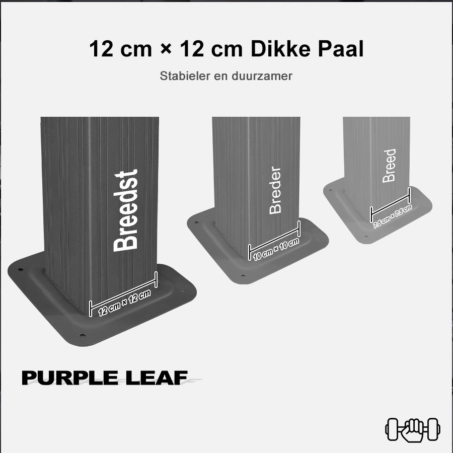 PURPLE LEAF Tuinpaviljoen Voor Achtertuin, Hardtop, Gegalvaniseerde Stalen Luifel, met Sfeerverlichting – Transparante Uitvoering