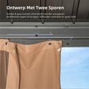 PURPLE LEAF Hardtop Prieel Frame Aluminium Gegalvaniseerd Stalen Dak Zonwering Partytent met Gordijn en Klamboe