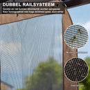 PURPLE LEAF Hardtop Prieel Frame Aluminium Gegalvaniseerd Stalen Dak Zonwering Partytent met Gordijn en Klamboe