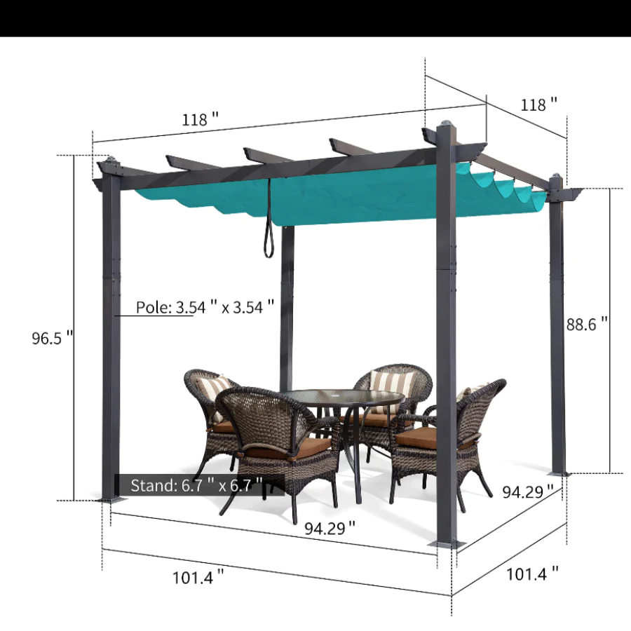 PURPLE LEAF pergola met overkapping voor de tuin