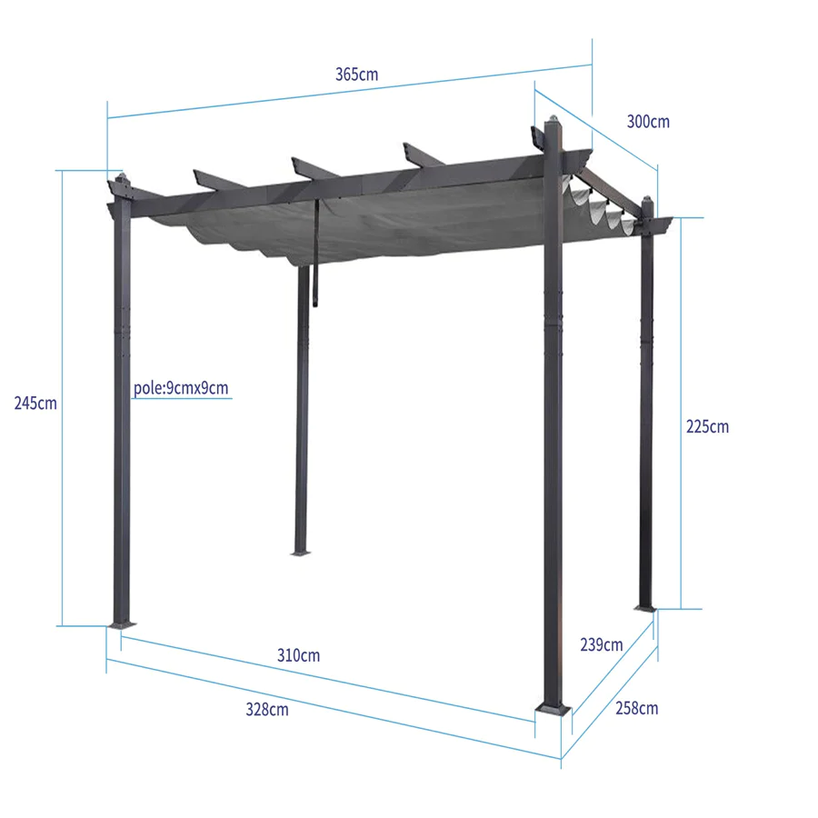PURPLE LEAF pergola met overkapping voor de tuin