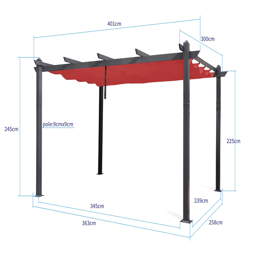 PURPLE LEAF pergola met overkapping voor de tuin