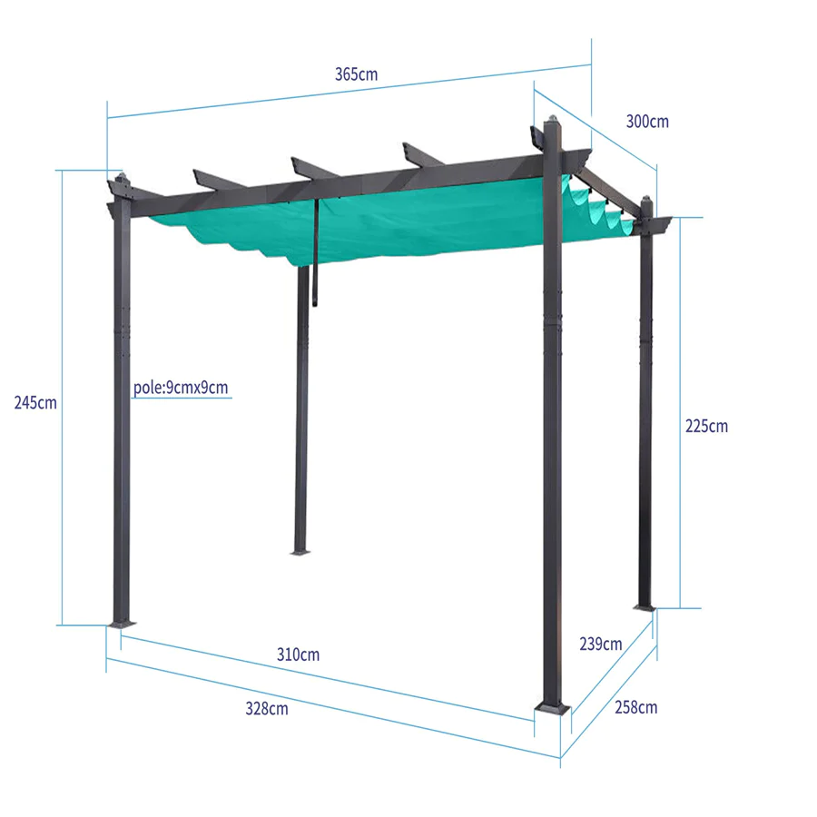 PURPLE LEAF pergola met overkapping voor de tuin