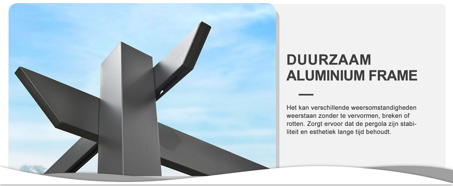 PURPLE LEAF Intrekbare aluminium buitenpergola met zonnescherm luifel, patio, achtertuin schuilplaats, metalen barbecue paviljoen-PRG