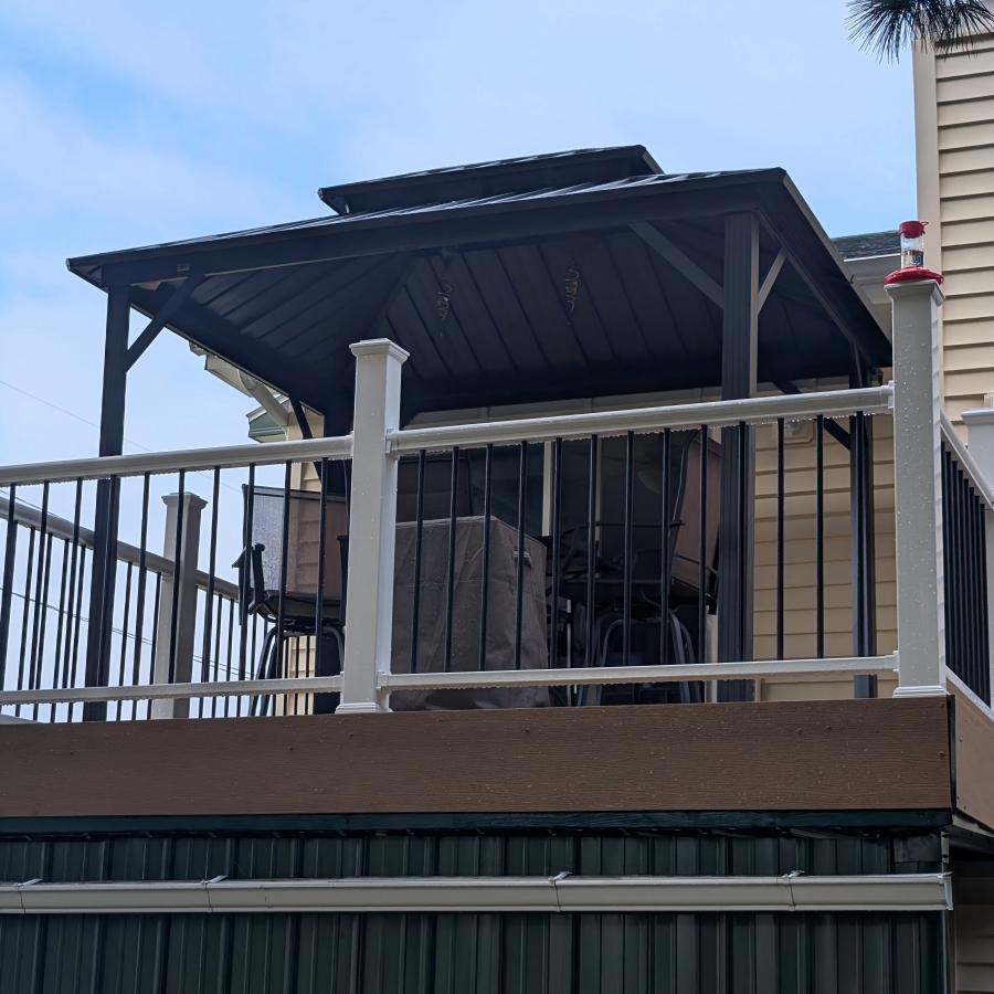 PURPLE LEAF Hardtop Tuinpaviljoen Essential met Warmwitte Verlichting, Gegalvaniseerd Stalen Dak, Aluminium Frame, Gordijnen en Klamboe – Grijs