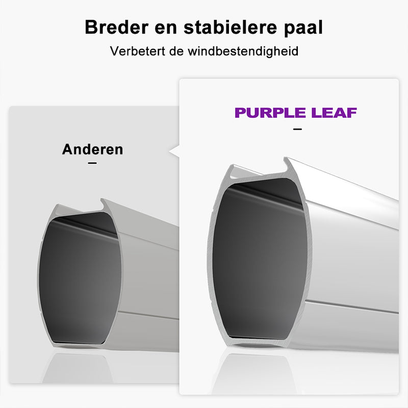 PURPLE LEAF Dubbel Top 360 Graden Rotatie 300 / 330 / 365 / 400 cm Ronde Outdoor Tuin Parasol