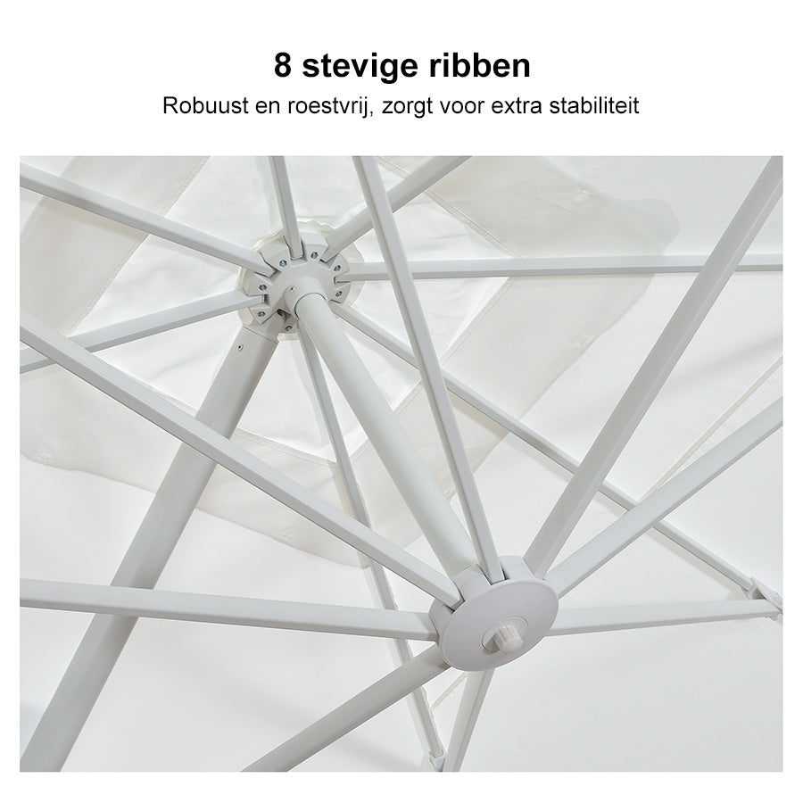 PURPLE LEAF Witte Outdoor Terrasparasol Betaalbare grote Terrasparasol