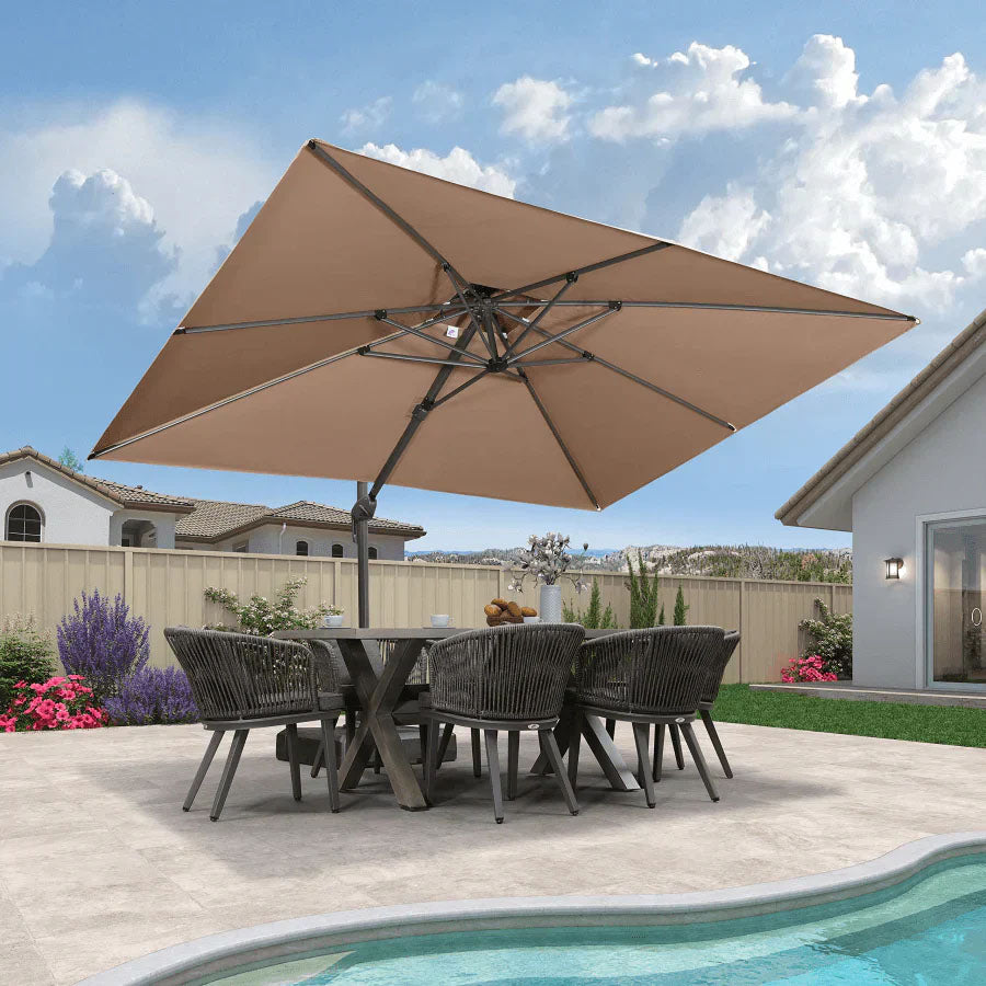 PURPLE LEAF Zweefparasol, Luxe Parasol voor Terras en Tuin met UV-bescherming