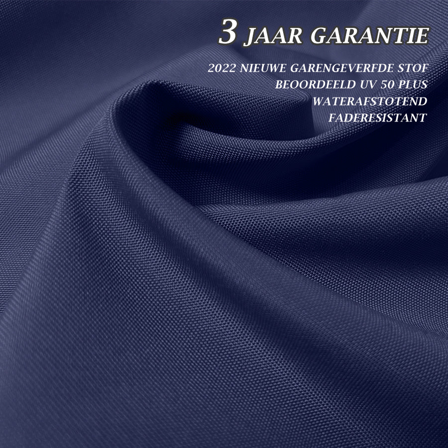 PURPLE LEAF Dubbele Top 330cm/365cm Ronde Aluminium Terrasparasol In Houtkleur