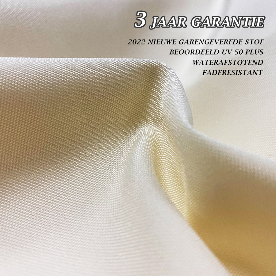 PURPLE LEAF Dubbele Top 330cm/365cm Ronde Aluminium Terrasparasol In Houtkleur