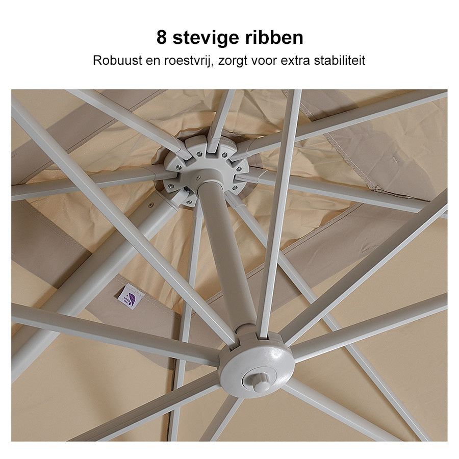 PURPLE LEAF Witte Outdoor Terrasparasol Betaalbare grote Terrasparasol