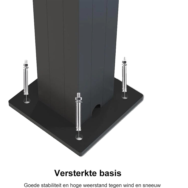 PURPLE LEAF Pergola 3 x 4 m Waterdicht Stabiel Wintervast Paviljoen met Raamdak Vrijstaand Verstelbaar Aluminium Raamdak Patio, Grijs