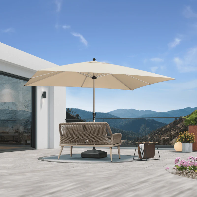 PURPLE LEAF Extra Grote Aluminium Zweefparasol – Extreem Windbestendig & UV-Werend, voor Terras en Café