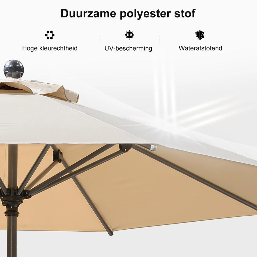 PURPLE LEAF Aluminium Stokparasol – Stevig voor Balkon, Terras & Tuin