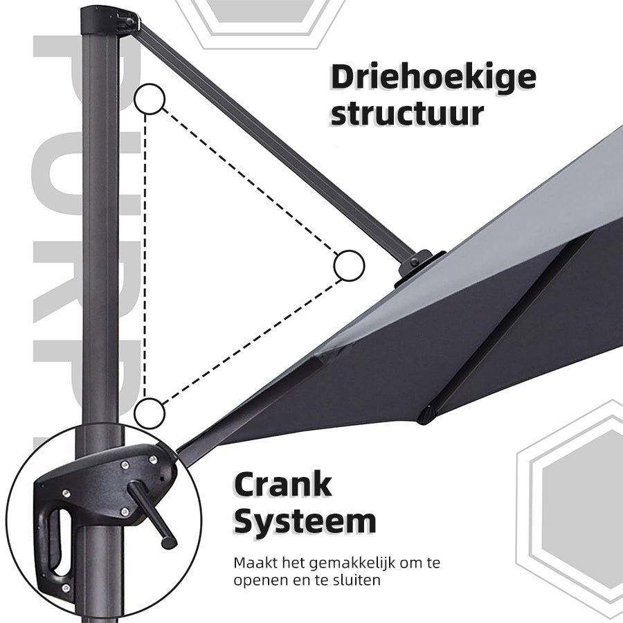 PURPLE LEAF  250x250 / 270x270 / 300x300 / 270 x 330 cm Terrasparasol Outdoor Tuin parasol