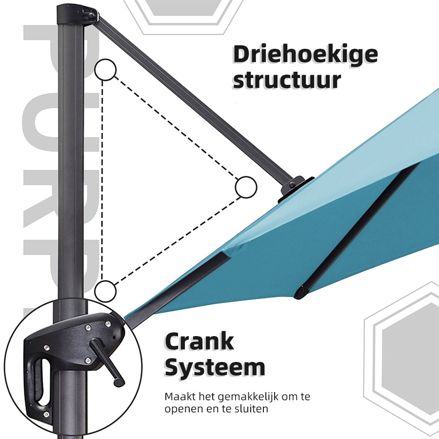 PURPLE LEAF  250x250 / 270x270 / 300x300 / 270 x 330 cm Terrasparasol Outdoor Tuin parasol