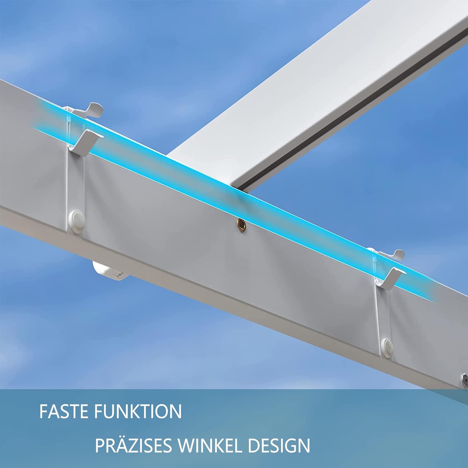 PURPLE LEAF Wit Pergola Dubbel Top Frame Waterdicht Stabiel Wintervast Intrekbare Luifel Pergola Aluminium-PG