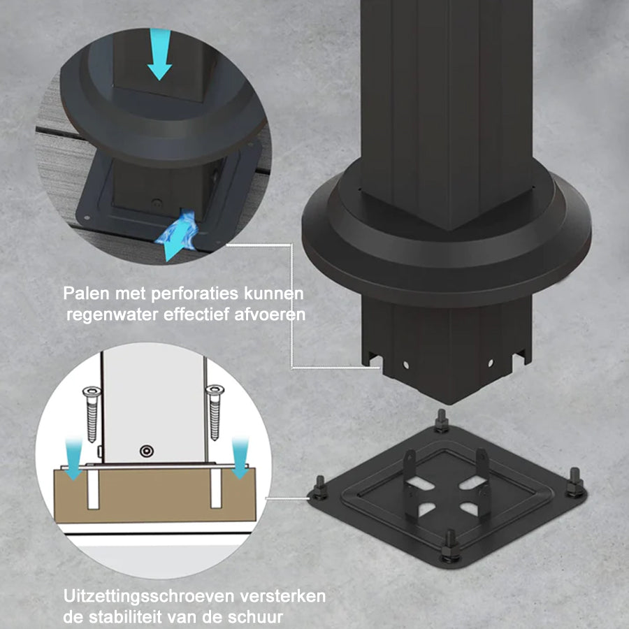 PURPLE LEAF Paviljoen 3 x 4 m Waterdichte Stalpergola met Roosterdak Aluminium Terrasoverkapping Hardtop Paviljoen met Klamboes en Gordijnen, Grijs