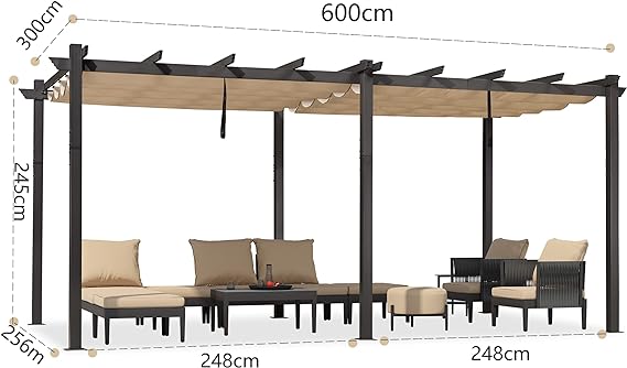 PURPLE LEAF pergola met overkapping voor de tuin